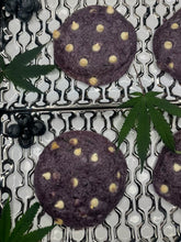 Load image into Gallery viewer, Very Blueberry White Chocolate Rocket Cookies made with fresh blueberries
