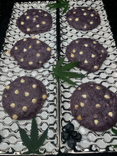 Load image into Gallery viewer, Very Blueberry White Chocolate Rocket Cookies made with fresh blueberries
