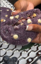 Load image into Gallery viewer, Very Blueberry White Chocolate Rocket Cookies made with fresh blueberries
